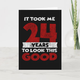 Tarjeta Regalo de cumpleaños divertido de 24 años de antig