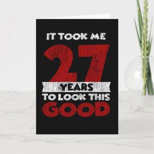 Tarjeta Regalo de cumpleaños divertido de 27 años de antig