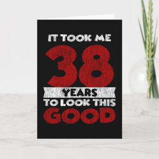 Tarjeta Regalo de cumpleaños divertido de 38 años de antig