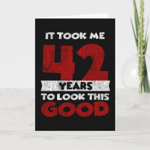 Tarjeta Regalo de cumpleaños divertido de 42 años de antig
