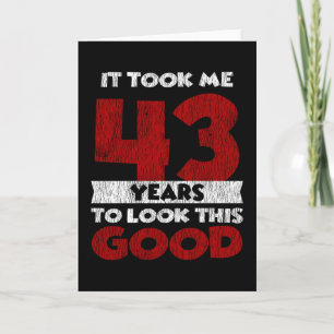 Tarjeta Regalo de cumpleaños divertido de 43 años de antig
