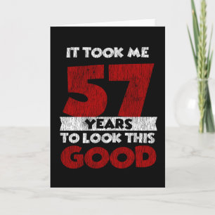 Tarjeta Regalo de cumpleaños divertido de 57 años de antig