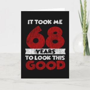 Tarjeta Regalo de cumpleaños divertido de 68 años de antig