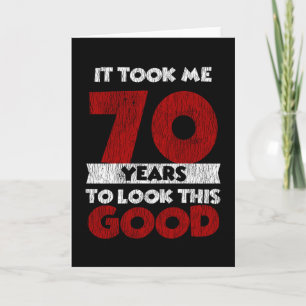 Tarjeta Regalo de cumpleaños divertido de 70 años de antig