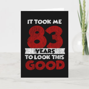 Tarjeta Regalo de cumpleaños divertido de 83 años de antig
