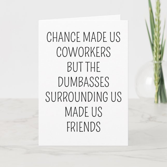 Tarjeta Regalo de cumpleaños divertido para compañero de t (Anverso)