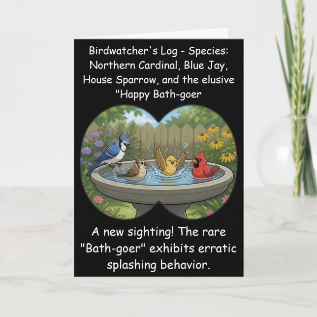 Tarjeta Regalo de cumpleaños divertido para observadores d (Anverso)