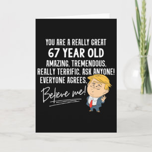 Tarjeta Regalo de cumpleaños divertido Trump realmente gen