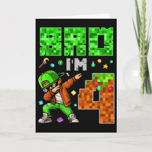 Tarjeta Regalo de cumpleaños estilo Pixel Dab Gamer para n