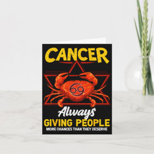 Tarjeta Regalo de cumpleaños horóscopo cáncer cita cangrej