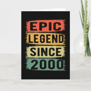 Tarjeta Regalo de cumpleaños Leyenda Épica Desde 2000 Vint