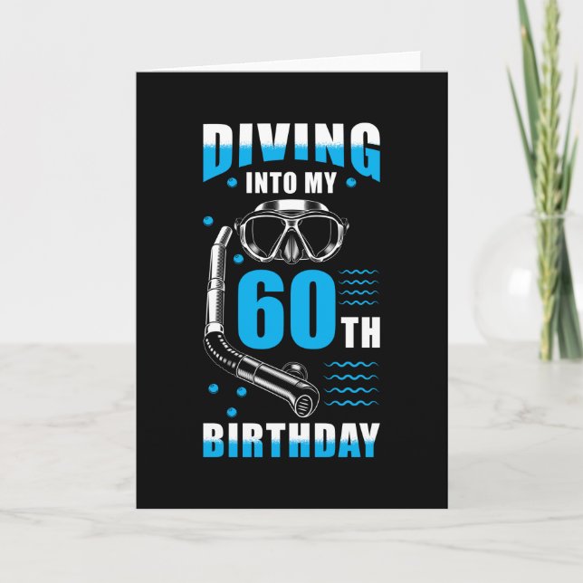 Tarjeta Regalo de cumpleaños número 60 del buzo (Anverso)