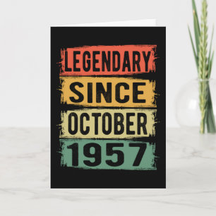 Tarjeta Regalo de cumpleaños octubre de 1957