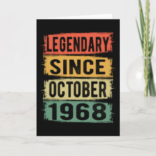 Tarjeta Regalo de cumpleaños octubre de 1968