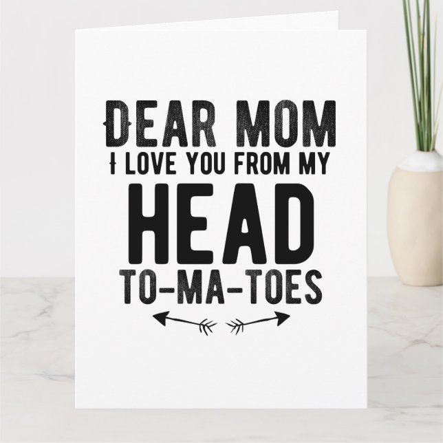 Tarjeta regalo de Día de la Madre divertido para mamá (Anverso)