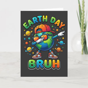 Tarjeta Regalo de dibujos animados de la Tierra divertido