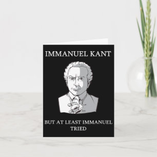 Tarjeta Regalo de dicho divertido de filosofía de Immanuel
