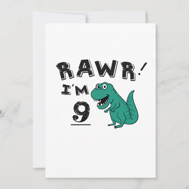 Tarjeta Regalo de dinosaurios de cumpleaños para niños de  (Anverso)