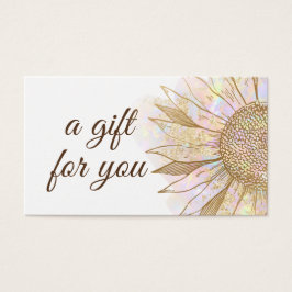 tarjeta regalo de diseño de girasol