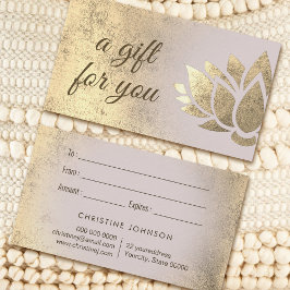 tarjeta regalo de diseño de loto