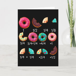 Tarjeta Regalo de donut de fracción de matemáticas para el