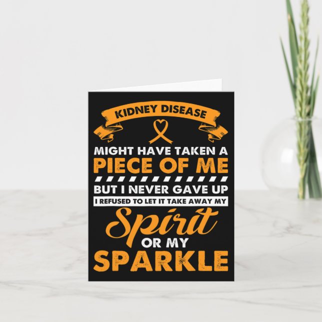 Tarjeta Regalo de enfermedad renal - Nunca renuncies al cá (Anverso)