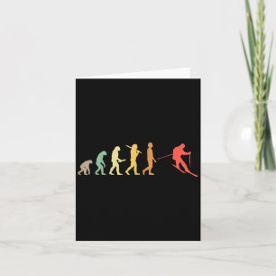 Tarjeta Regalo De Evolución De Esquí Retro Para Los Esquia