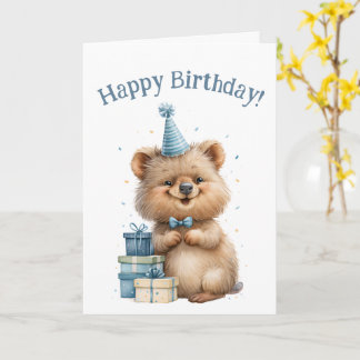 Tarjeta Regalo de Feliz Cumpleaños con Quokka Adorable Tar