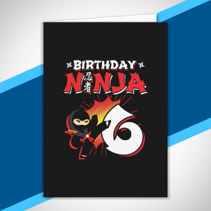 Tarjeta Regalo de fiesta de cumpleaños de Ninja para niños