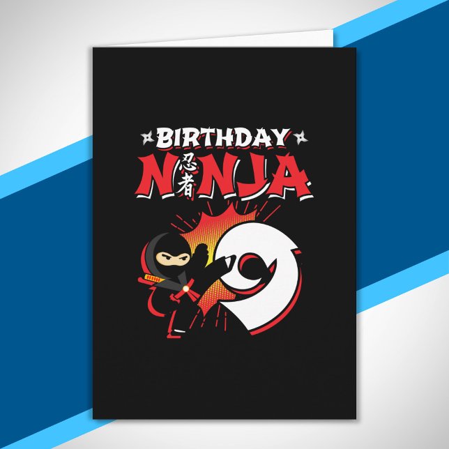 Tarjeta Regalo de fiesta de cumpleaños de niños Ninja - 9  (Subido por el creador)