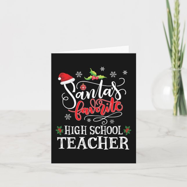 Tarjeta Regalo de fiesta de Navidad del profesor favorito  (Anverso)