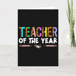 Tarjeta Regalo de fiesta para el profesor del año Agradeci