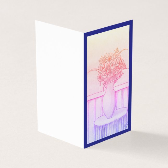 Tarjeta Regalo de flores - Azul (Exterior)