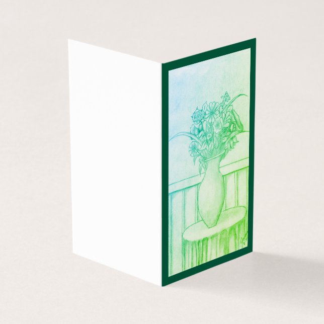 Tarjeta Regalo de flores - Verde (Exterior)