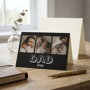 Tarjeta Regalo de foto de Papá Est 3 Recuerdo de padre 