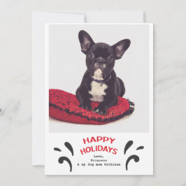 Tarjeta Regalo de fotos de Dog Happy Holidays