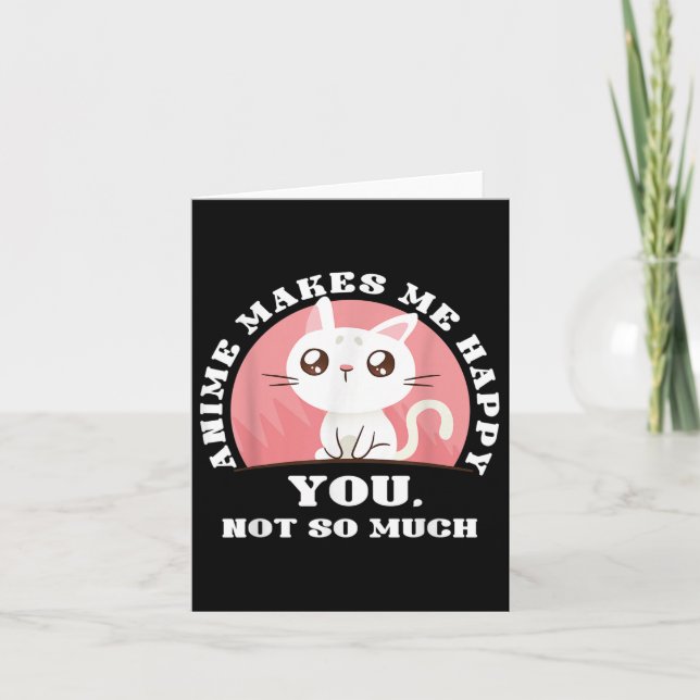 Tarjeta Regalo de gato anime Kawaii Japón Ramen Baka Otaku (Anverso)