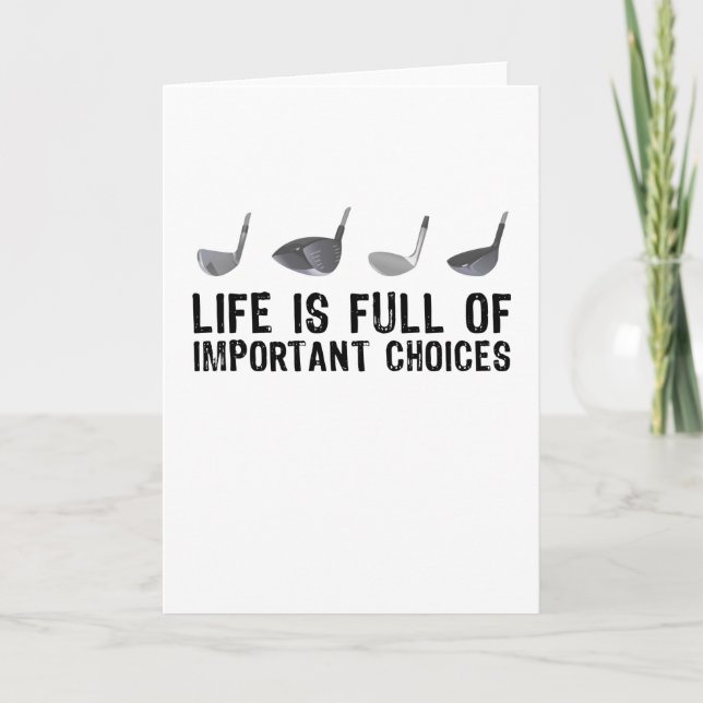 Tarjeta Regalo de golf retro para elegir golf (Anverso)