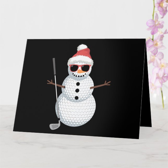 Tarjeta Regalo de golfista de Navidad de bola de golf de m (Orquídea)