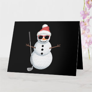 Tarjeta Regalo de golfista de Navidad de bola de golf de m
