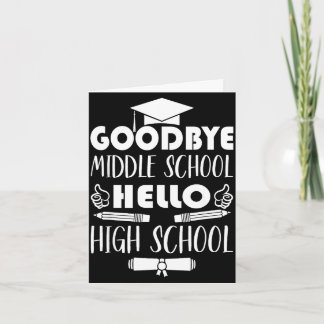 Tarjeta Regalo de graduación para una niña que va a la sec