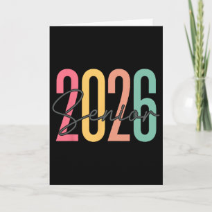 Tarjeta Regalo de graduación Retro Senior 2026 Cl de 2026