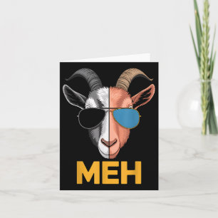 Tarjeta Regalo de granjero de cabra Meh Funny Goat Lover