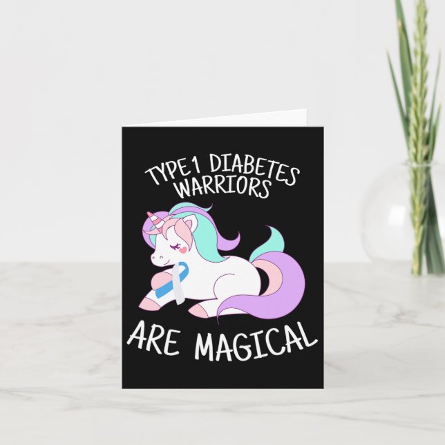 Tarjeta Regalo de guerrero de la diabetes de Unicorn (Anverso)