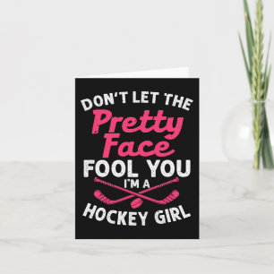 Tarjeta Regalo De Hockey chica Para Jugadoras De Hockey So