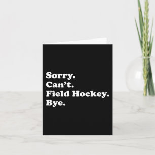 Tarjeta Regalo De Hockey Para Hombres Mujeres Niños O Chic