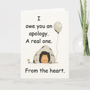 Tarjeta Regalo de humor para disculparse por un cumpleaños