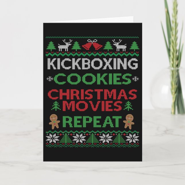 Tarjeta Regalo de instructor de kickboxing Kickboxer feo C (Anverso)