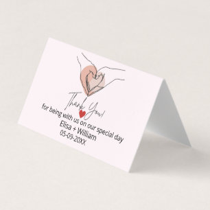 Tarjeta Regalo de invitado para Boda de Gesto de Mano mini