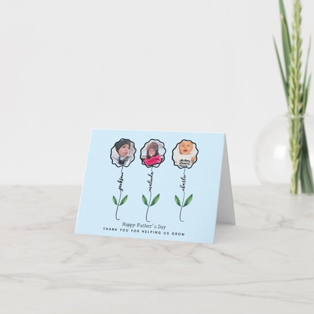 Tarjeta Regalo de jardín personalizado para papá con foto  (Anverso)